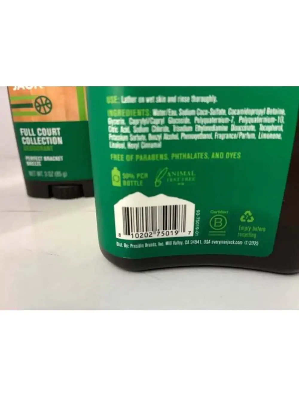 Every Man Jack Full Court Collection Body Wash and Deodorant Set